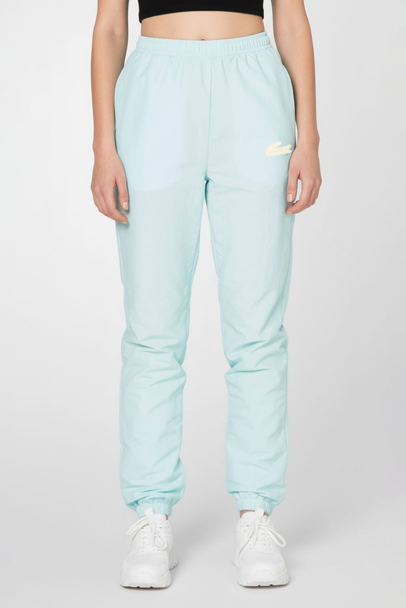 LACOSTE Women Straight Leg Brand Logo Track Pants, Mint - Image 2